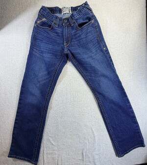 Ariat Men 28/32 Blue M5 Western Straight Fit Straight Leg Denim Jeans Casual